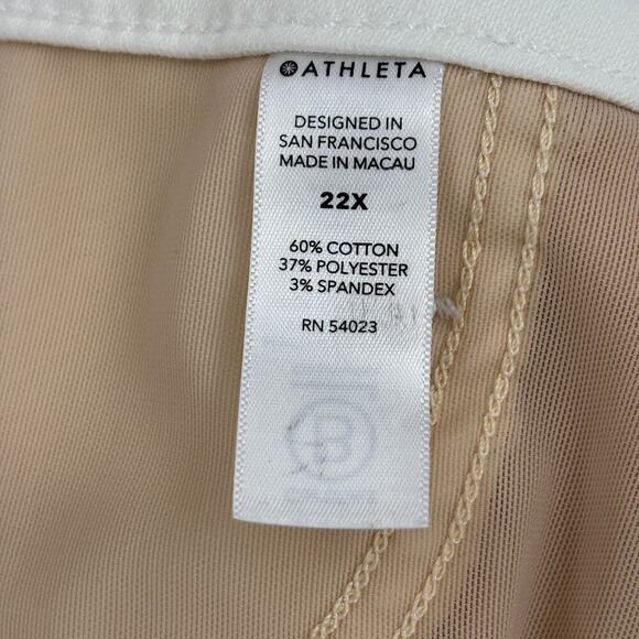 Athleta Sculptek Skinny Ankle Jeans Plus Size 22 White High Rise Stretch Denim - Picture 11 of 12